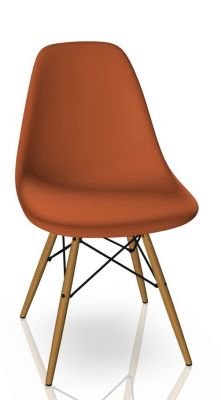 Eames Plastic Side Chair DSW Chair Vitra Ash honey colored - rust orange